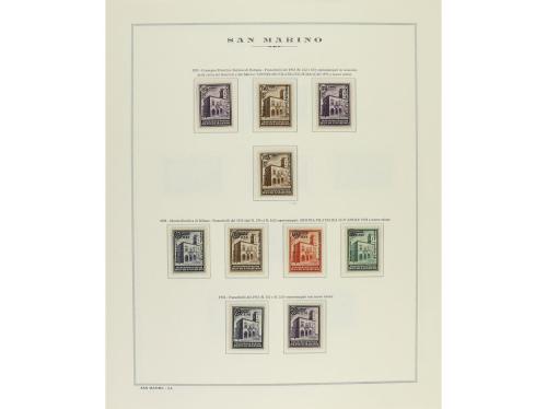 LOTES y COLECCIONES. SAN MARINO. Colección en hojas de álbum