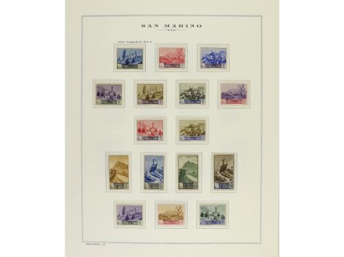LOTES y COLECCIONES. SAN MARINO. Colección en hojas de álbum