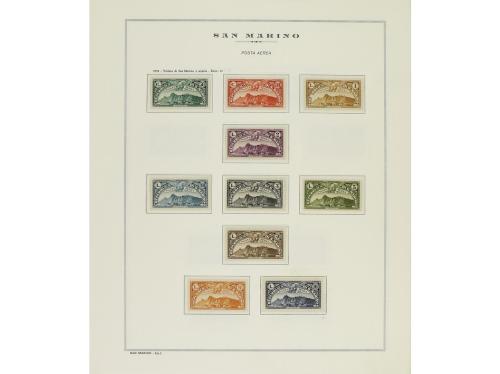 LOTES y COLECCIONES. SAN MARINO. Colección en hojas de álbum