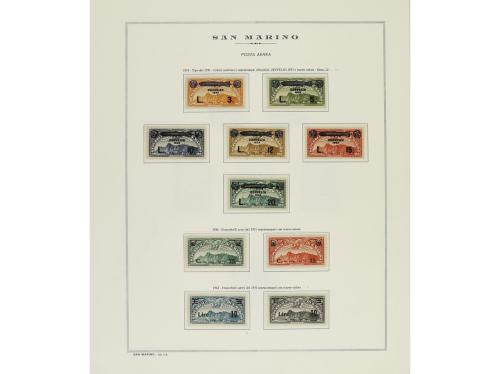 LOTES y COLECCIONES. SAN MARINO. Colección en hojas de álbum