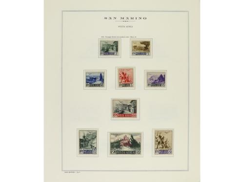 LOTES y COLECCIONES. SAN MARINO. Colección en hojas de álbum