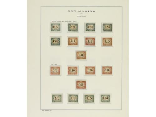 LOTES y COLECCIONES. SAN MARINO. Colección en hojas de álbum