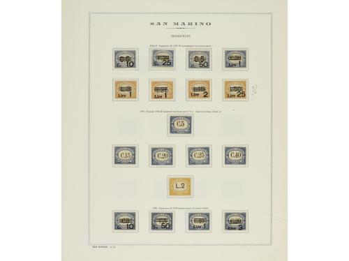 LOTES y COLECCIONES. SAN MARINO. Colección en hojas de álbum