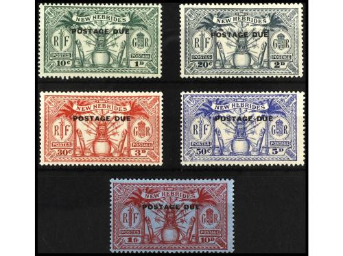 * NUEVAS HEBRIDAS. Yv. 6/10. SERIE COMPLETA. 5 valores. Goma