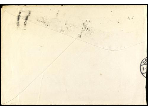 ✉ ESTADOS UNIDOS. (1900 ca.). 5 c. (3) y 10 c. en sobre a AL