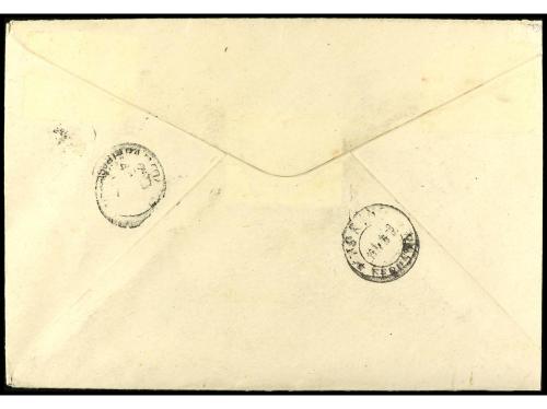 ✉ ESTADOS UNIDOS. 1893. BOSTÓN a ITALIA con sellos de 5 c. y