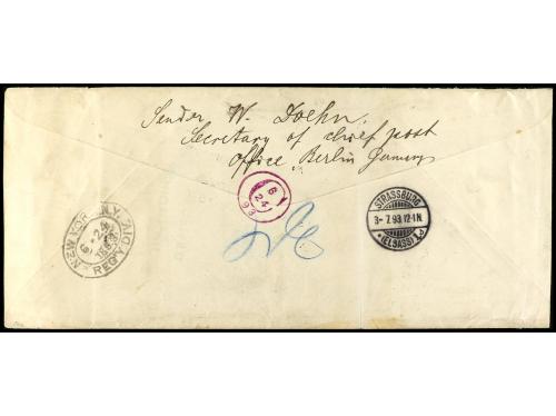 ✉ ESTADOS UNIDOS. 1893. Entero Postal de 10 c. con franqueo 