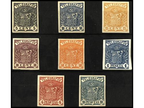 (*) ESPAÑA: TELEGRAFOS. Ed. 31/8s. SERIE COMPLETA. 8 valores