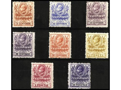 * ESPAÑA: TELEGRAFOS. Ed. 39/46. SERIE COMPLETA. 8 valores. 