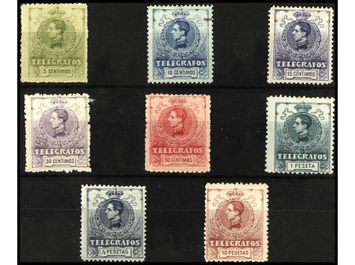 * ESPAÑA: TELEGRAFOS. Ed. 47/54. SERIE COMPLETA. 8 valores. 