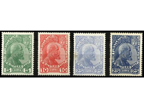(**) LIECHTENSTEIN. Yv. 1a/3b. SERIE COMPLETA. 4 valores pap