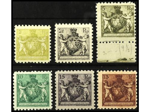 **/* LIECHTENSTEIN. Yv. 44B/51B sin 46B y 48B. SERIE COMPLET