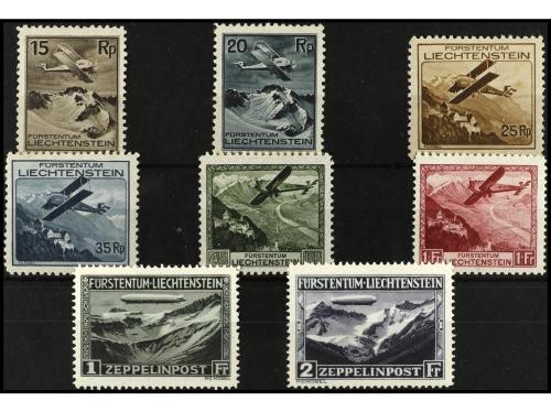 * LIECHTENSTEIN. Yv. Av. 1/6 y 7/8. SERIES COMPLETAS. 8 valo