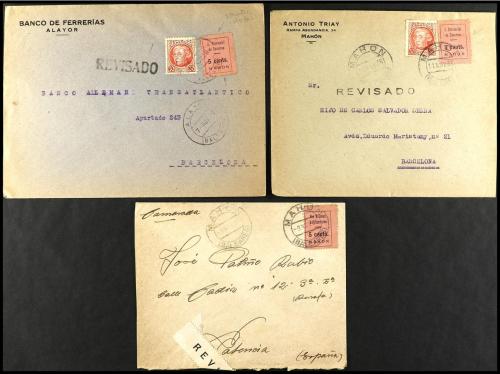 ESPAÑA GUERRA CIVIL. ZONA REPUBLICANA. MAHÓN. Conjunto de 6 