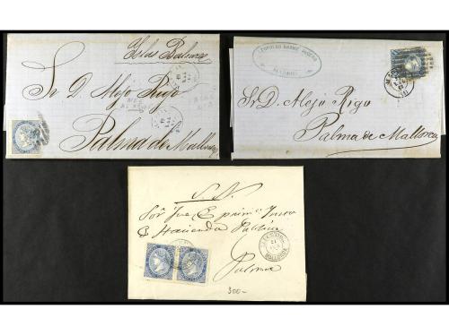✉ ESPAÑA. Ed. 75 (4) y 88 (2). 6 cartas franqueadas con 4 cu