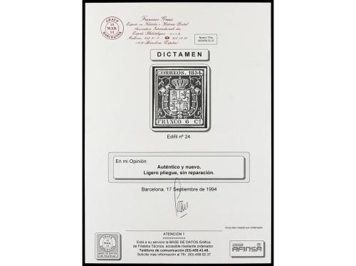 */(*) ESPAÑA. Ed. 24/6. 6 cuartos leve pliegue, dictamen GRA