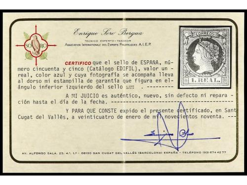 * ESPAÑA. Ed. 55/6. 1 real y 2 reales. Márgenes completos. C