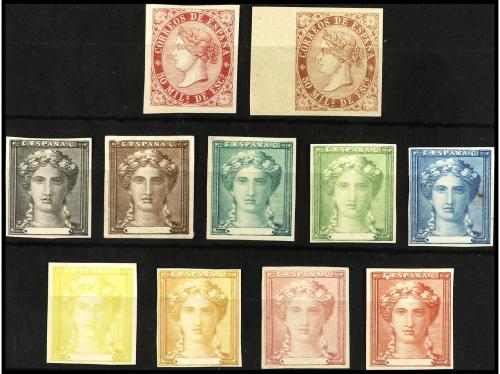 PRUEBAS. 1869. ESPAÑA. PROYECTO NO ADOPTADO. 12 valores, Gál
