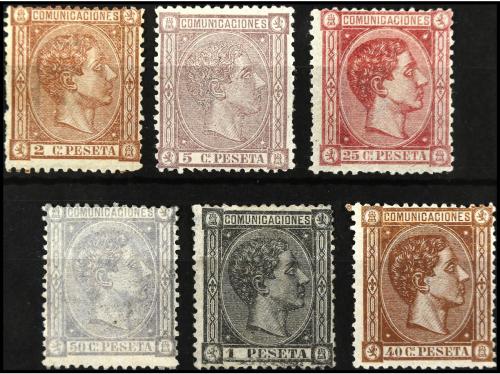 * ESPAÑA. Ed. 162/3, 166/9. 2 c., 5 c., 25 c., 40 c. (Cert. 