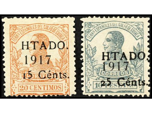 * COLONIAS ESPAÑOLAS: GUINEA. Ed. 126, 127. 15 cts. s. 20 ct