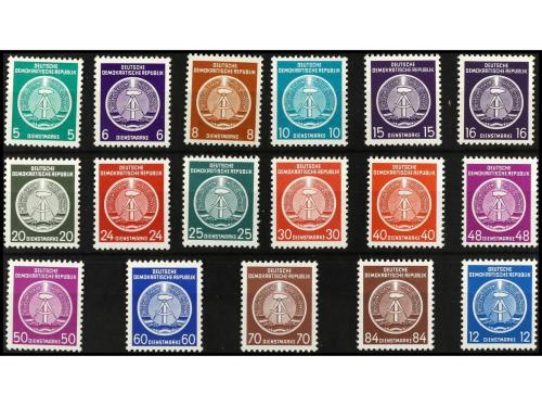 ** ALEMANIA ORIENTAL. Ed. 1/17. Servicio. SERIE COMPLETA, 17
