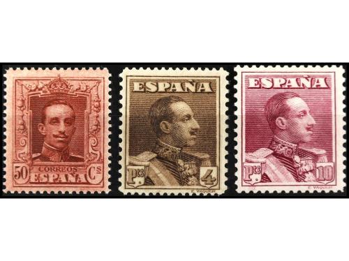 * ESPAÑA. Ed. 320ec, (*) 322ec y (*) 323 ec. 50 cts. 4 y 10 