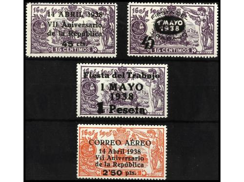 * ESPAÑA. Ed. 755, 756, 761/2. 4 valores habilitados. MUY BO