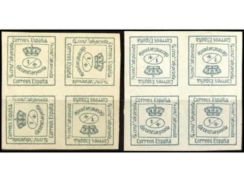 ** ESPAÑA. Ed. 173eab y * 173eac. 4/4 c. verde ERRORES COMPO