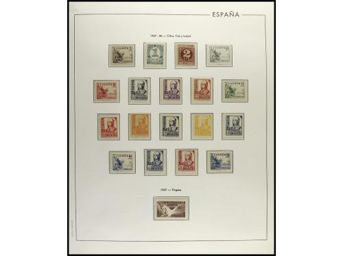 ESPAÑA. ESTAD0 ESPAÑOL. Colección en 6 álbumes Edifil de pie
