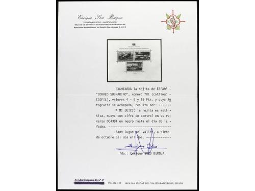 (**) ESPAÑA. Ed. 781. HB. Goma no original y leves sombras d