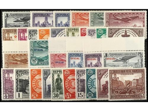 ** ESPAÑA. Ed. 604/35. SERIES COMPLETAS de correo, aéreo y o
