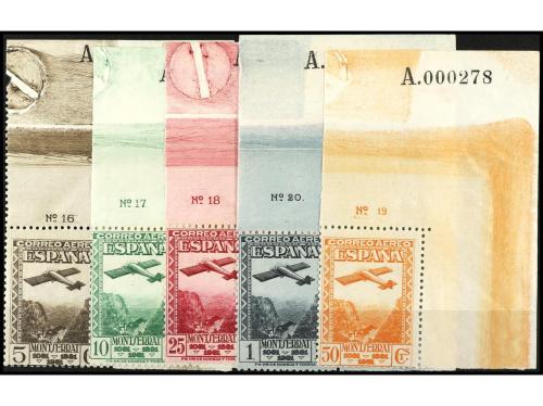 ** ESPAÑA. Ed. 650/54. SERIE COMPLETA. 5 valores. Esquina de