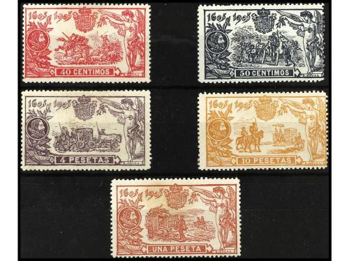 * ESPAÑA. Ed. 262/6. 40 cts. s. 10 pts. 5 valores clave. Cal