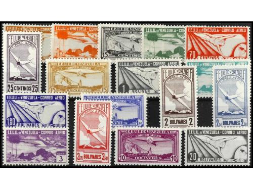* VENEZUELA. Yv. Av. 17/40 y 47/63. SERIES COMPLETAS. 41 val