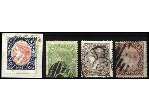° ESPAÑA. Ed. 76/79. 12 c., 19 c. (reparado), 1 r. y 2 r. Ce