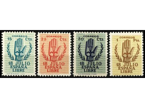 ** ESPAÑA. Ed. 851/54. SERIE COMPLETA. 4 valores. 1 pta. lev