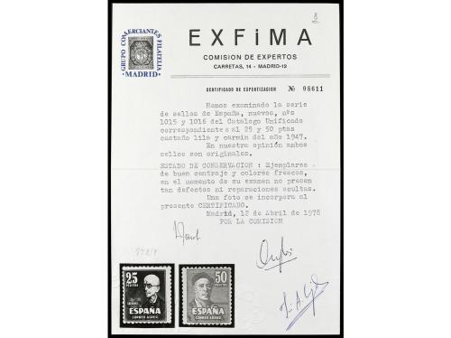 ** ESPAÑA. Ed. 1015/16. SERIE COMPLETA. 2 valores. Centrados