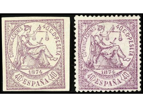 (*) ESPAÑA. Ed. 148, 148s. 40 céntimos violeta bien centrado