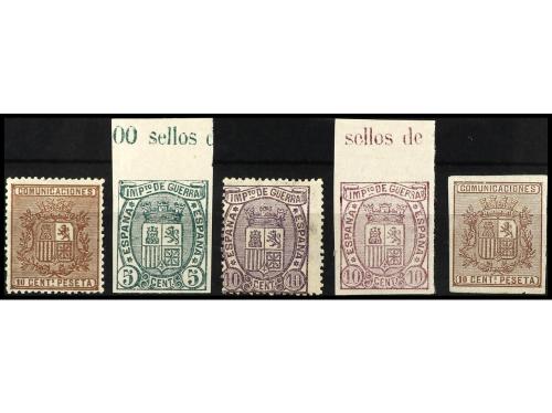 */(*) ESPAÑA. Ed. 153, 153s, 154/55 y 155. 5 sellos con o si