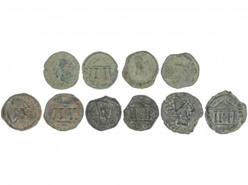 MONEDAS HISPÁNICAS. Lote 5 monedas Cuadrante. 200-20 a.C. MA