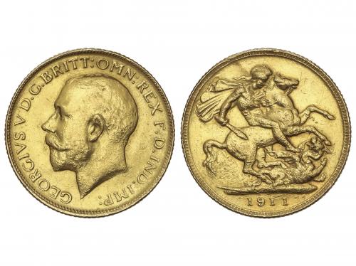 GRAN BRETAÑA. Sovereign. 1911. GEORGE V. 7,97 grs. AU (917).