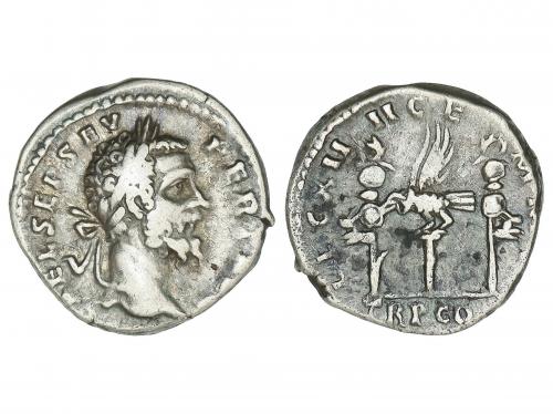 IMPERIO ROMANO. Denario. Acuñada el 193-195 a.C. SEPTIMIO SE