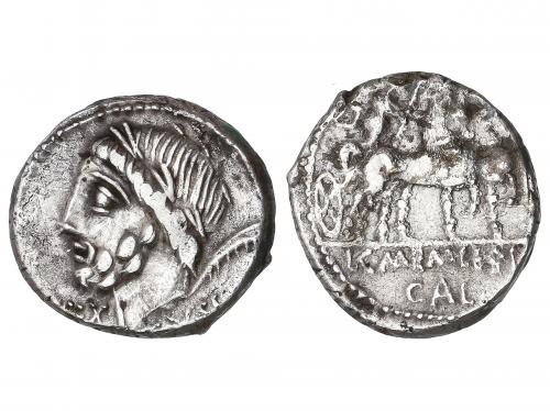 REPÚBLICA ROMANA. Denario. 87 a.C. MEMMIA. L. y C. Memmius L