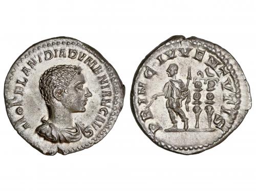 IMPERIO ROMANO. Denario. Acuñada el 218 d.C. DIADUMENIANO. A