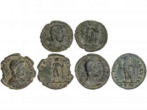 IMPERIO ROMANO. Lote 3 monedas Maiorina 22 mm. 383-388 d.C.