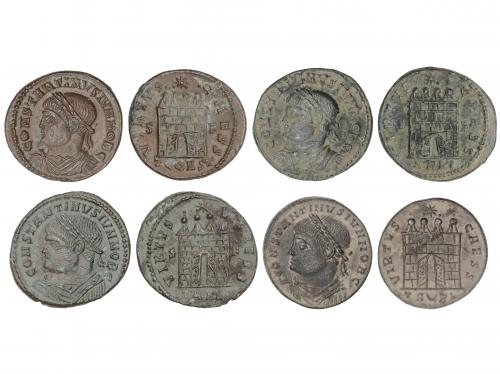 IMPERIO ROMANO. Lote 4 monedas Follis. 329 d.C. CONSTANTINO