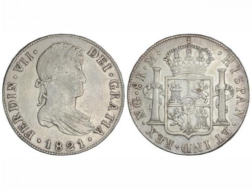 FERNANDO VII. 8 Reales. 1821. GUATEMALA. M. 26,71 grs. AC-1