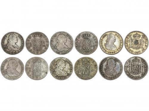 CARLOS IV. Lote 6 monedas 1 Real. 1797, 1798, 1799 (2), 1802