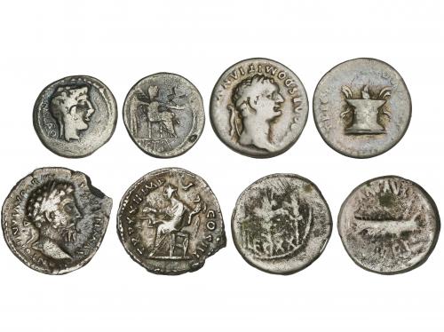 IMPERIO ROMANO. Lote 4 monedas Quinario y Denario (3). DOMIC