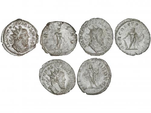 IMPERIO ROMANO. Lote 3 monedas Antoniniano. 259-268 d.C. PÓS